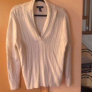VNeck Ribbed Sweater